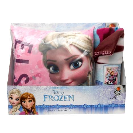 Disney Frozen Fleece Blanket & Cushion Set Extra Image 1